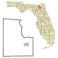200px Baker County Florida Incorporated And Unincorporated Areas Glen St. Mary Highlighted.svg